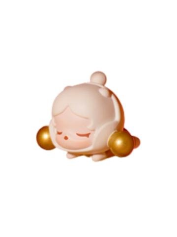 Skullpanda New Year Laying Down White Gold